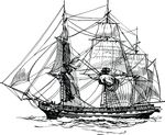 Free Clipart Of A Frigate Ship