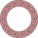 Free Clipart Of A Patterned Embroidery Round Frame