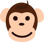 Free Clipart Of A Happy Monkey Face