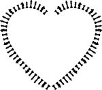 Free Clipart Of A Heart Frame Of Chess Pieces In Black And White
