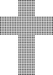 Free Clipart Of A Cross Made Of Squares Or Pixels