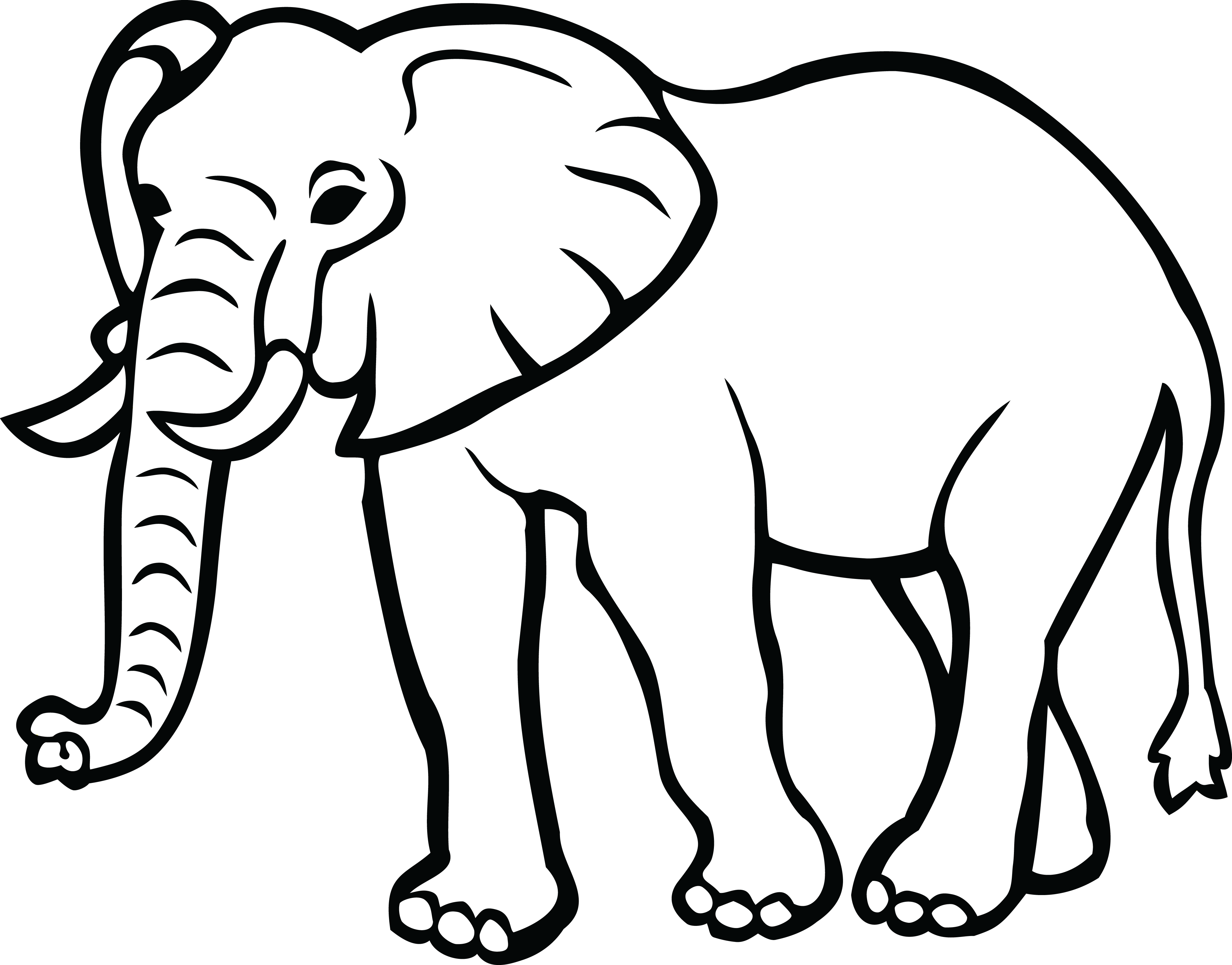Free Free 154 Black And White Elephant Svg SVG PNG EPS DXF File