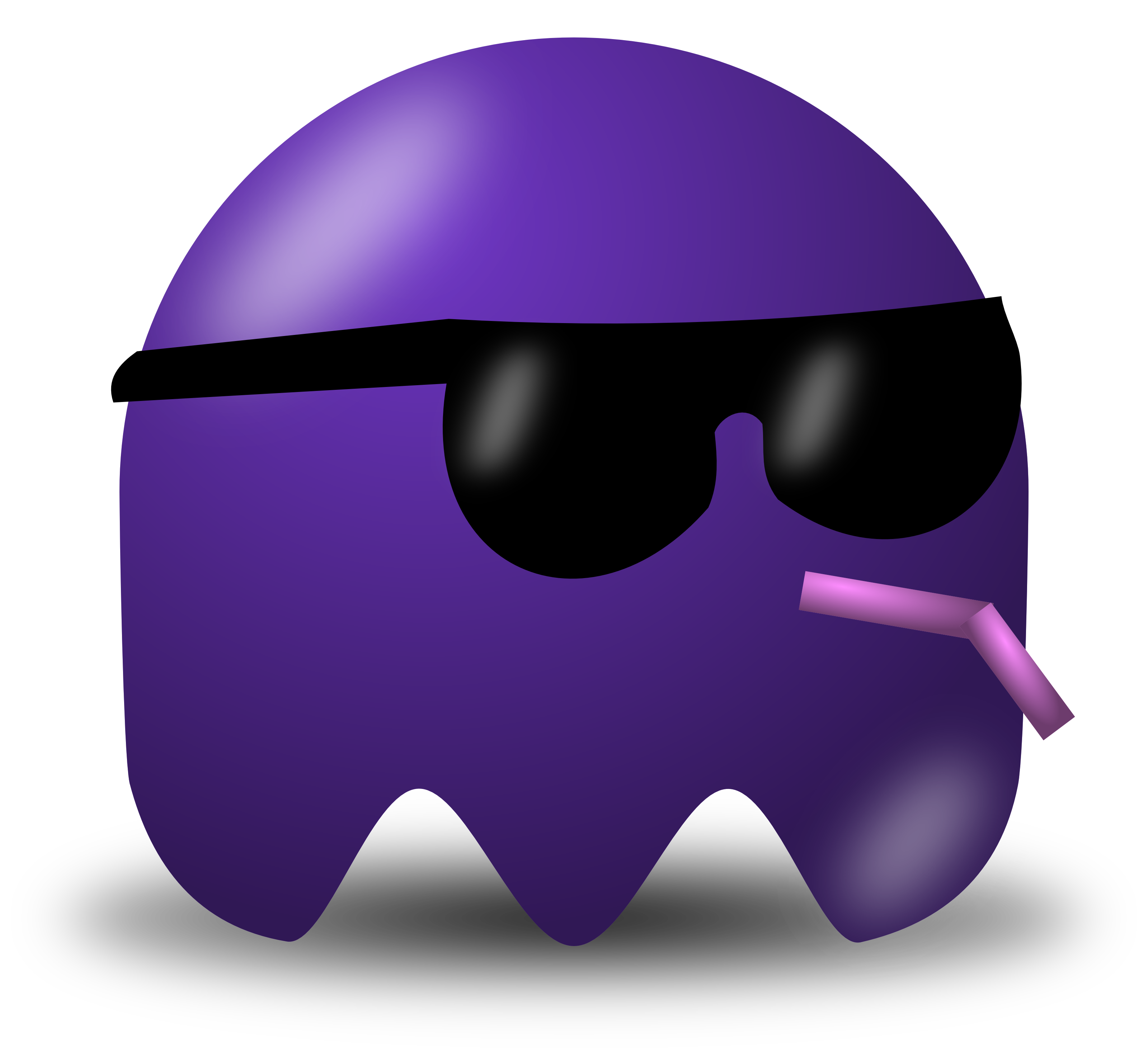 Cool Purple Avatar Character Wearing Shades - Free Vector Clipart