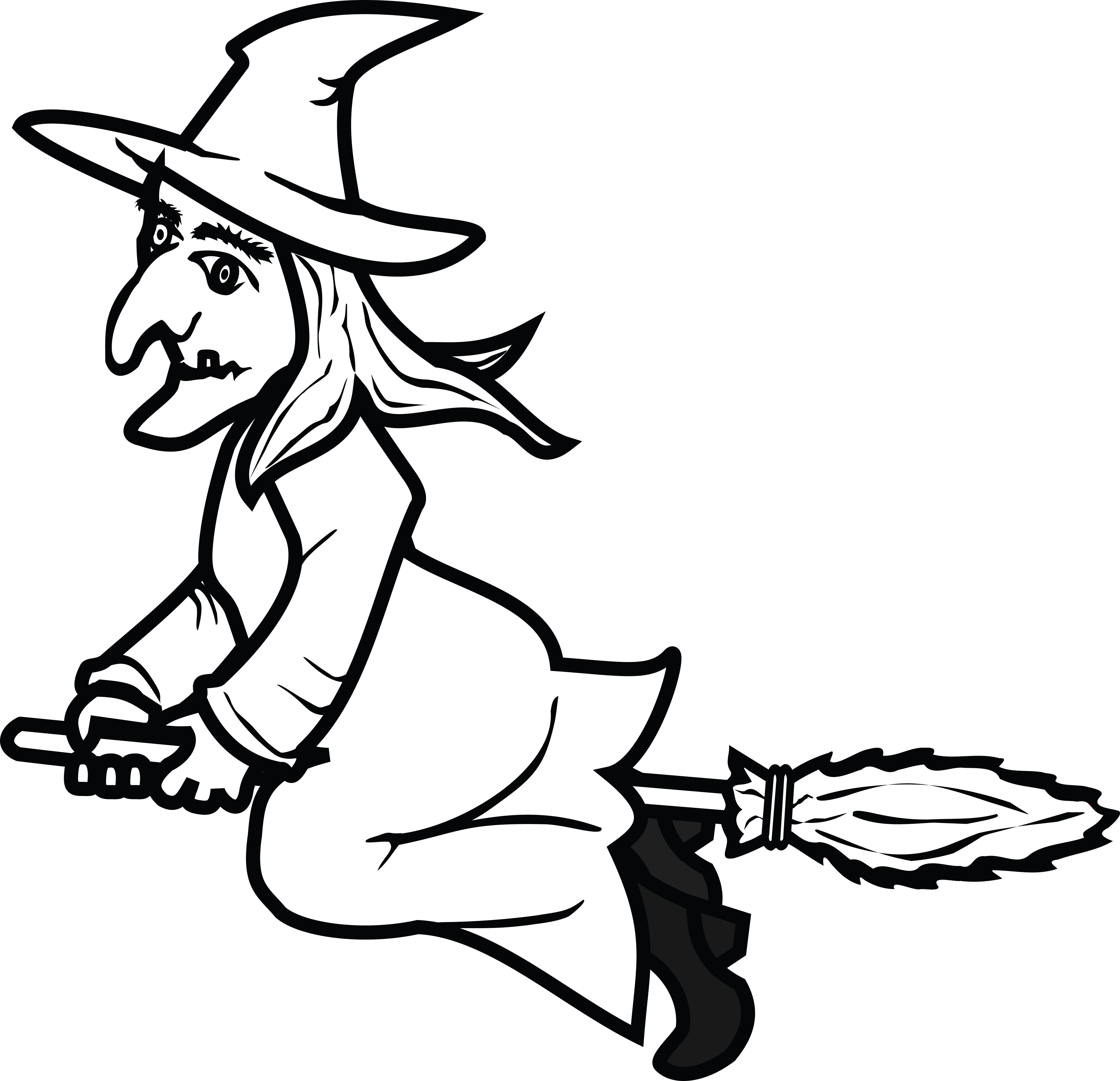 Halloween Flying Witch Clipart