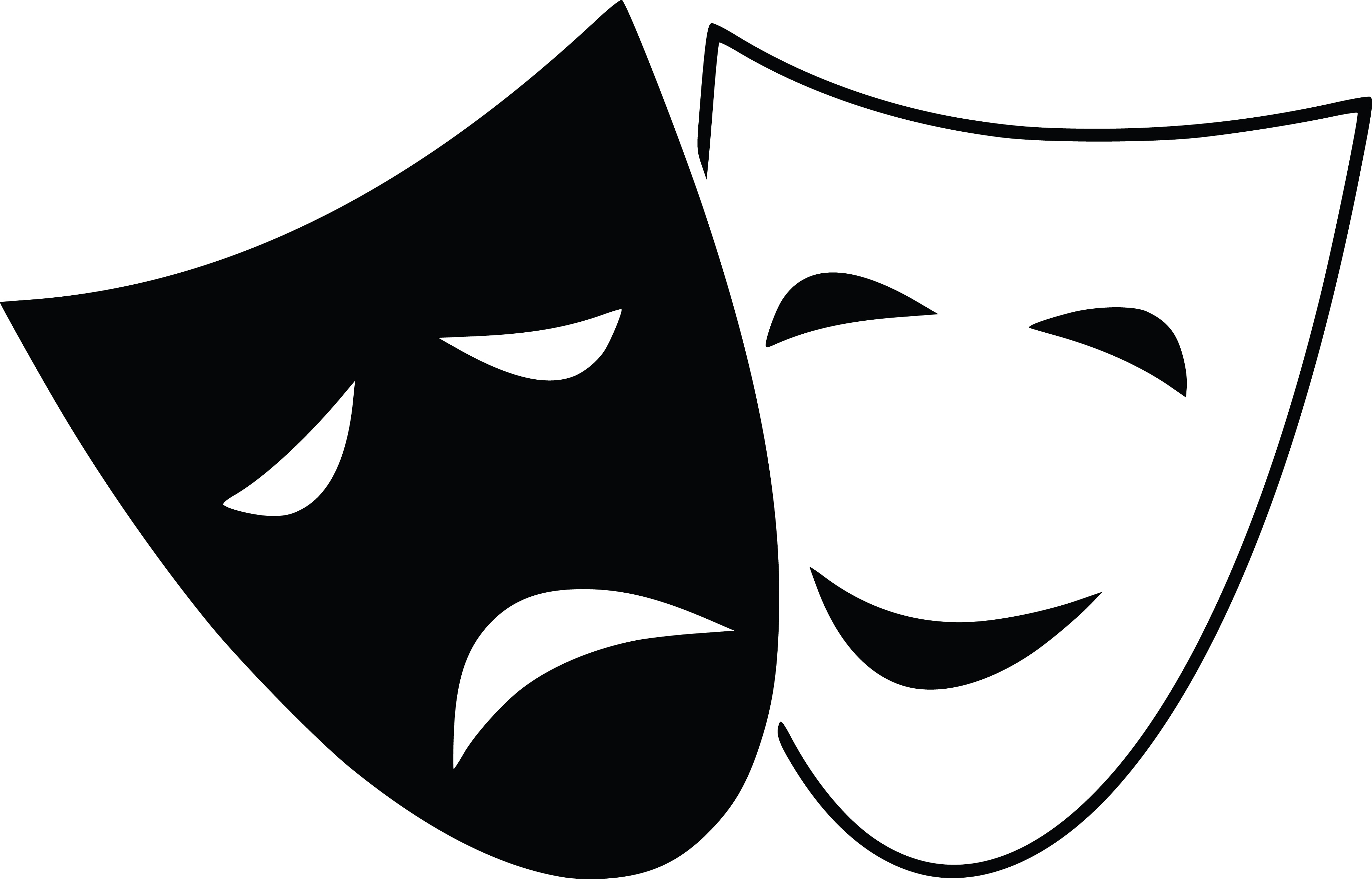 Frigøre pengeoverførsel Tegn et billede Free Clipart Of theater masks