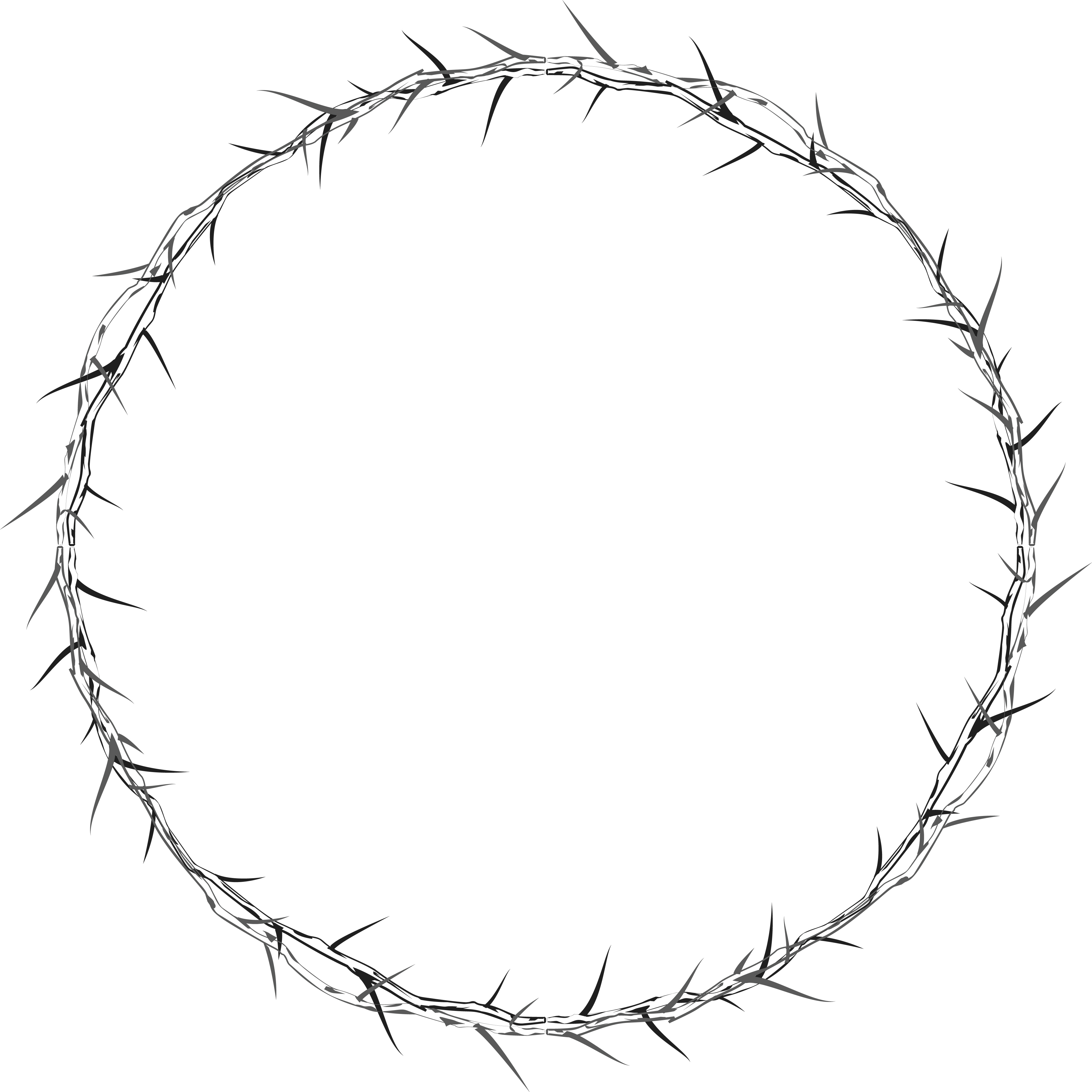 Download Free Clipart Of A crown or round frame made of thorns