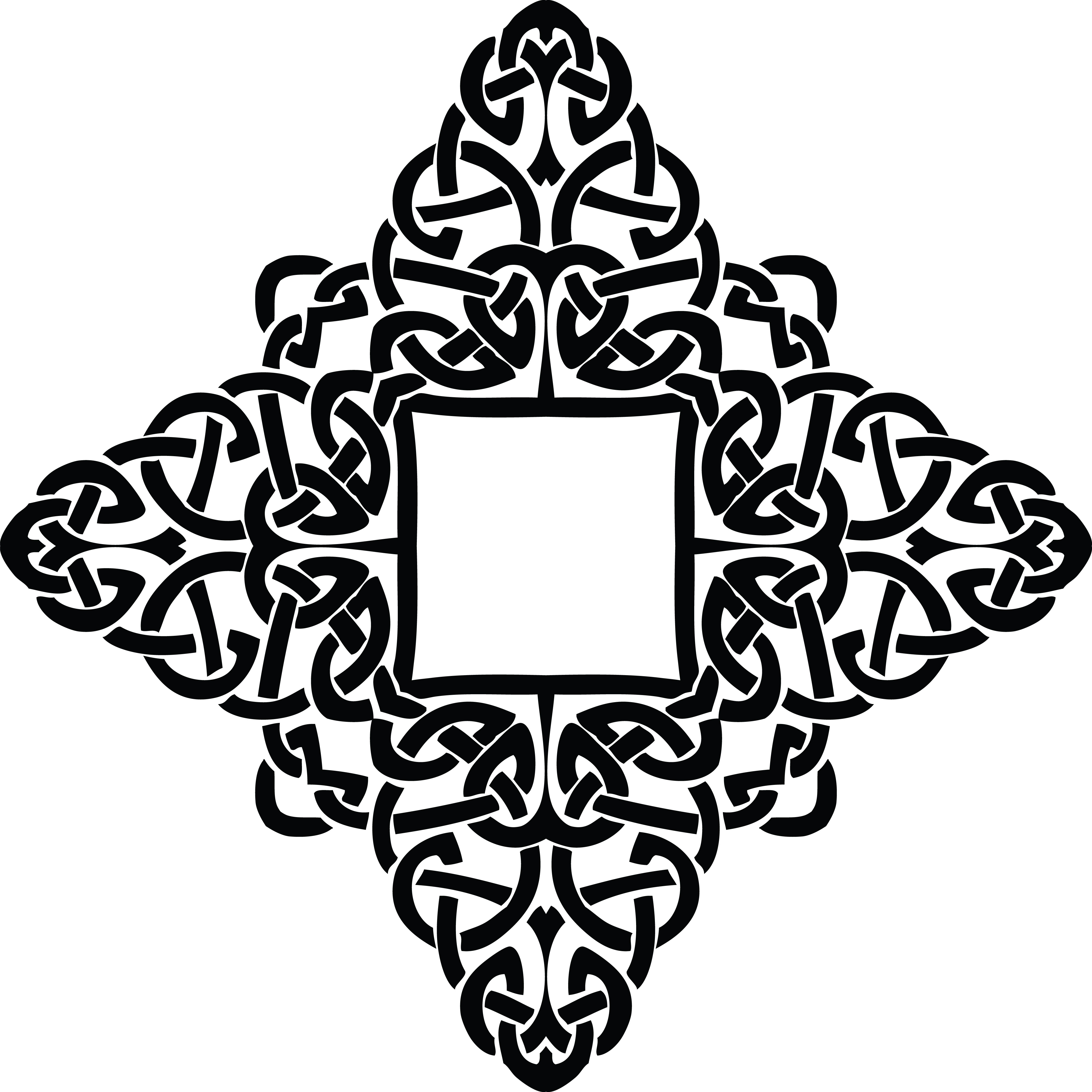 illuminated manuscript borders black and white celtic knot