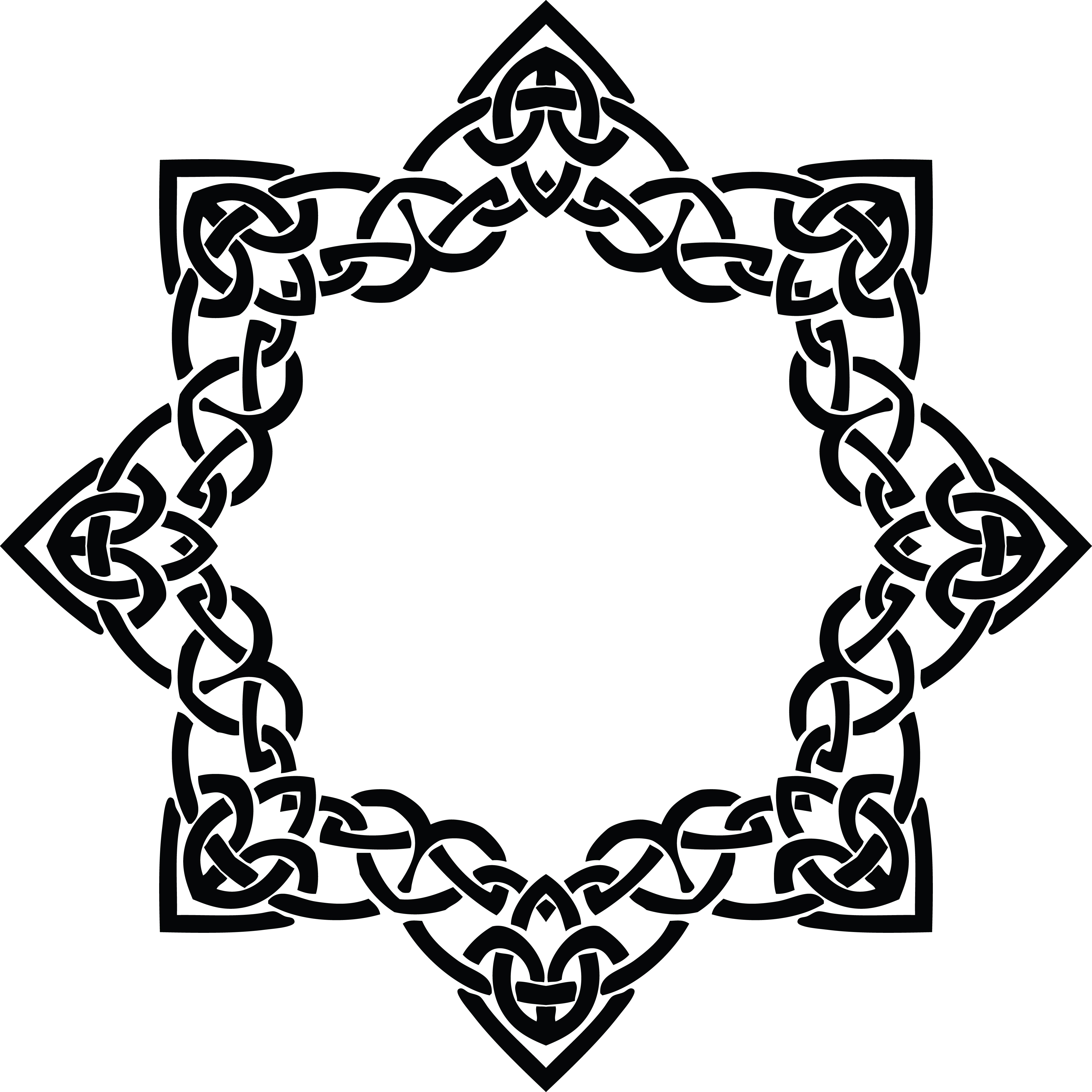 Free Clipart of a celtic  frame  border  design element in 