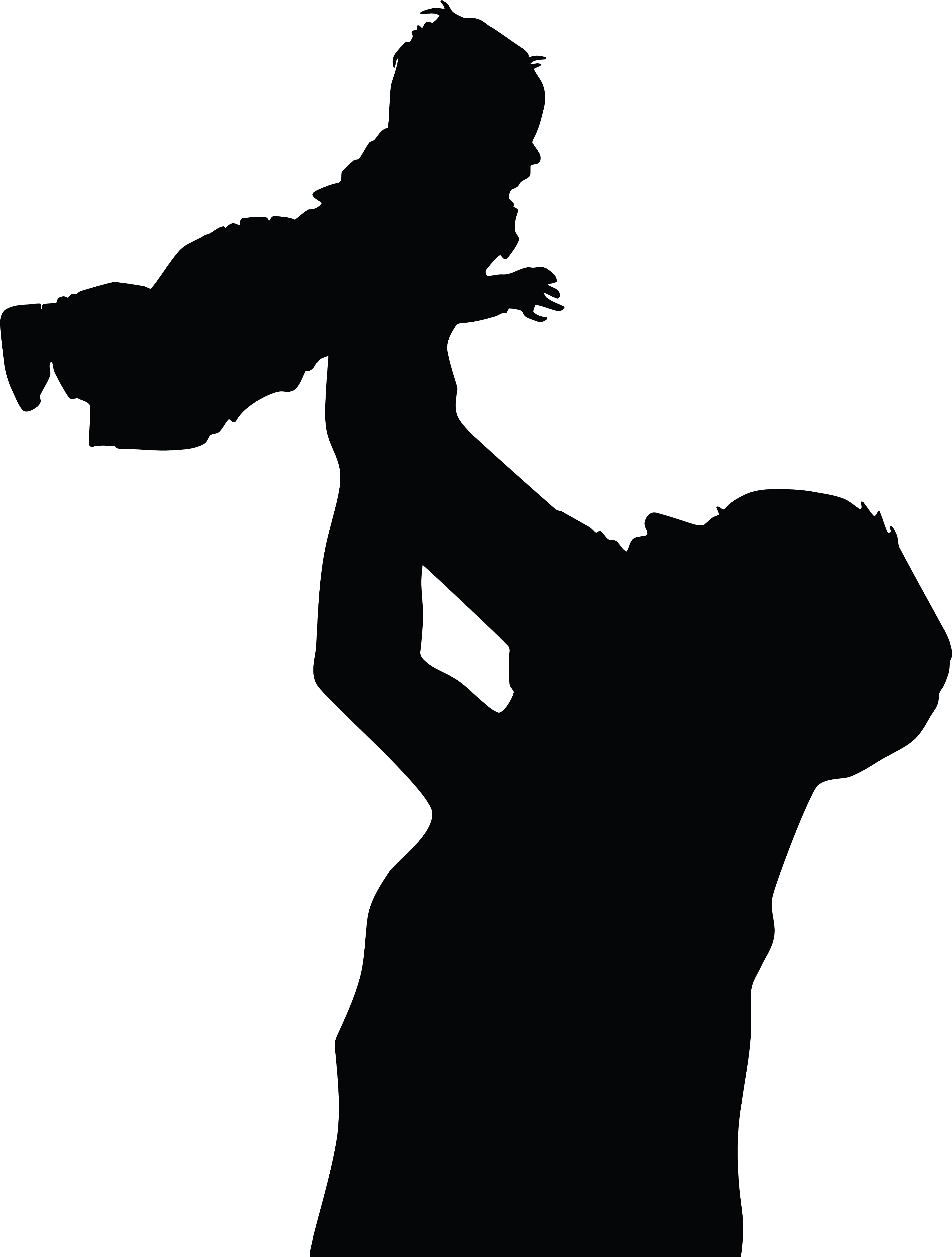 Download Free Clipart Of A silhouetted father holding up a baby