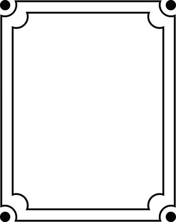 Free Clipart Of A Simple Black and White Frame