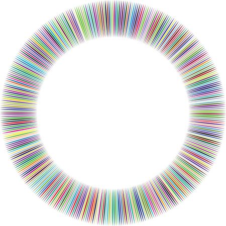 Free Clipart Of A Round Frame Made of Colorful Lines