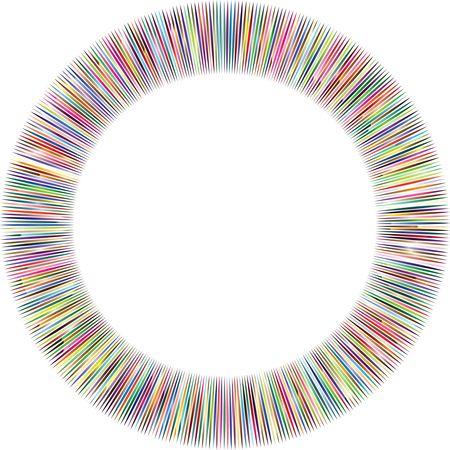 Free Clipart Of A Round Frame Made of Colorful Lines