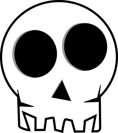 Huge Eye Socketed Skull - Free Halloween Vector Clipart Illustration
