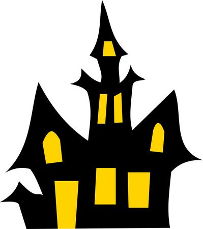Free Haunted House Halloween Vector Clipart Illustration