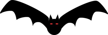 Free Halloween Clipart Illustration Of Black Bat With Red Demon Eyes