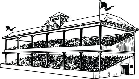 Free Clipart Of A busy grandstand