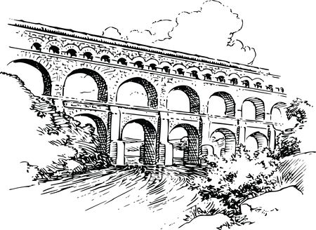 Free Clipart Of An Aqueduct