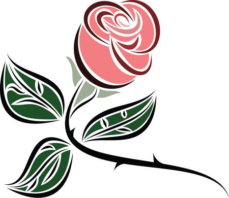 Free Clipart Of A pink rose