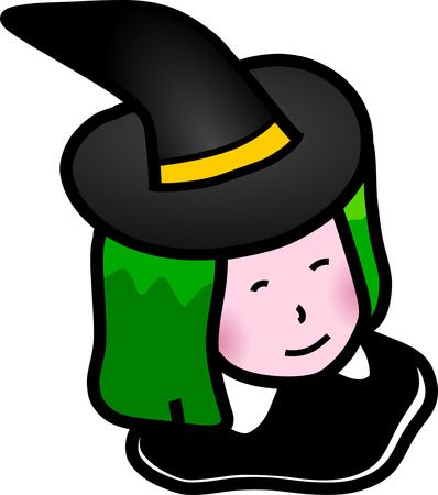 Cute Witch - Free Halloween Clipart Illustration