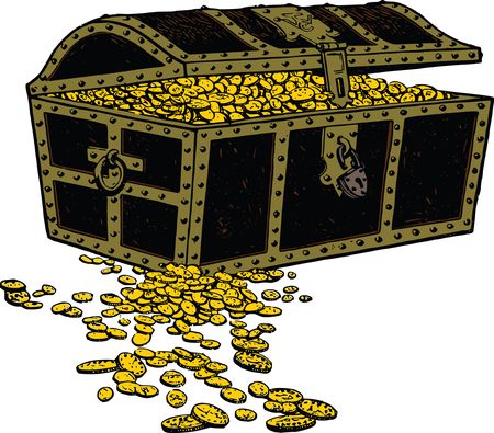 Free Clipart Of A treasure chest