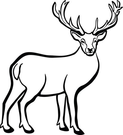 Free Clipart Of A buck deer