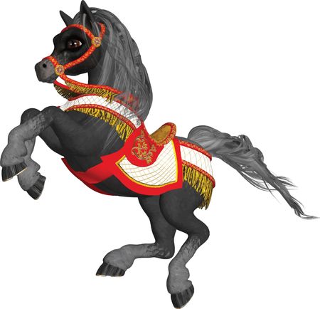 Free Clipart Of A rearing horse