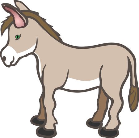 Free Clipart Of A donkey