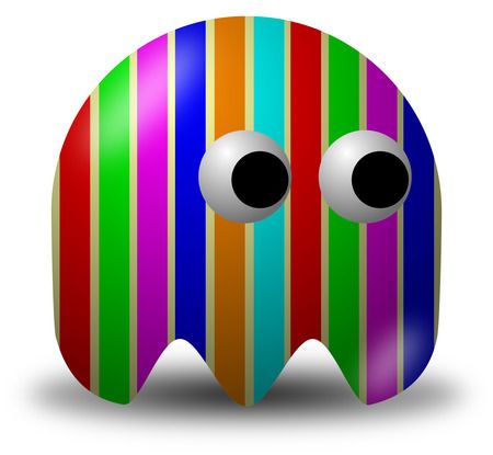 Colorful Stripes Composited Over An Avatar Character - Free Vector Clipart Illustration 