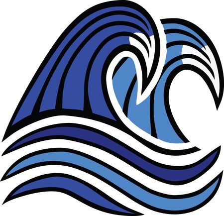 Free Clipart Of ocean waves