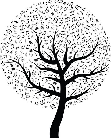 Free Clipart Of A music tree