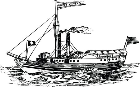 Free Clipart Of A steam boat
