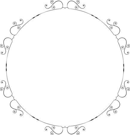 Free Clipart Of A round swirl frame
