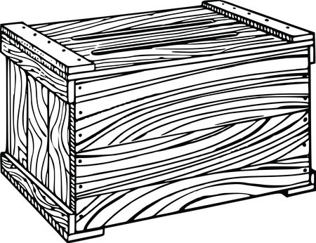 Free Clipart Of A wooden crate