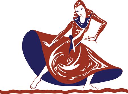 Free Clipart Of A dancing lady