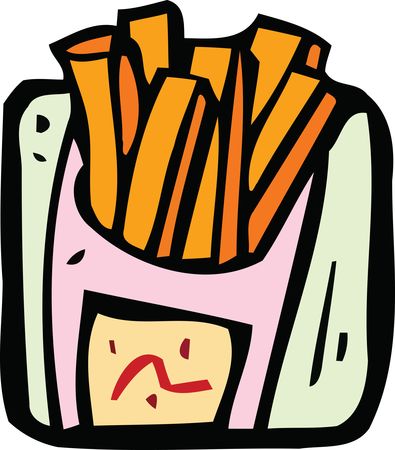 Free Clipart Of A carton of fries