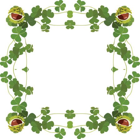 Free Clipart Of A St Patricks Day Border of Shamrock Clovers