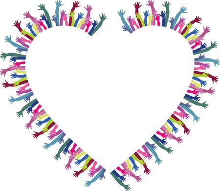Free Clipart Of A heart frame of hands