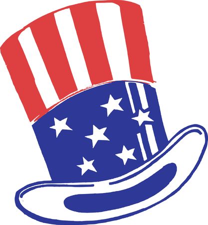 Free Clipart Of An american top hat