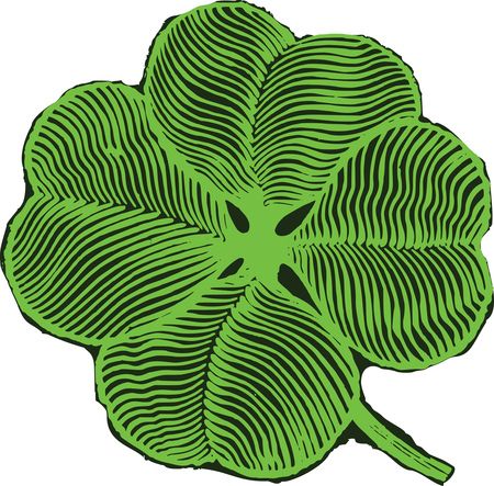 Free Clipart Of A St Paddys Day Shamrock Four Leaf Clover