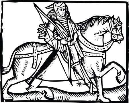 Free Clipart Of a horseback knight