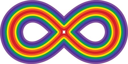 Free Clipart Of a rainbow infinity symbol