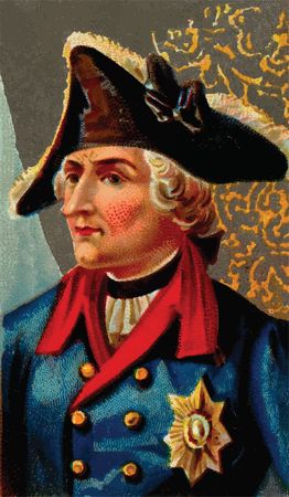 Free Clipart Of a Frederick The Great Cigarette Card