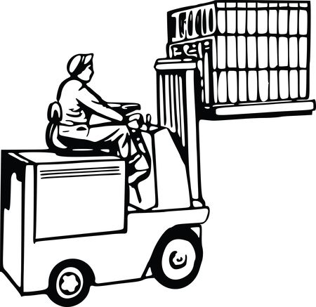 Free Clipart Of a forklift