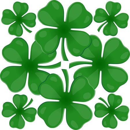 Free Clipart Of Four Leaf Clover Leaves