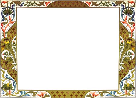 Free Clipart Of a vintage floral Decorative Border