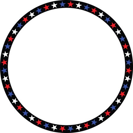 Free Clipart Of A Patriotic American Star Patterned Circle