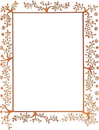 Free Clipart Of a vintage floral Decorative Border
