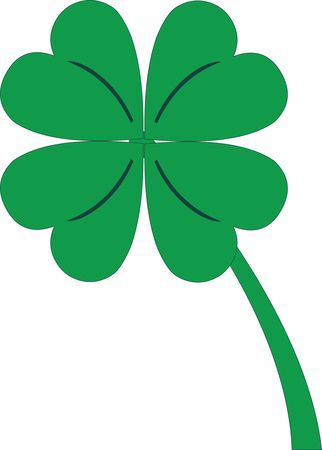 Free Clipart Of A St Paddy's Day 4 Leaf Clover Shamrock