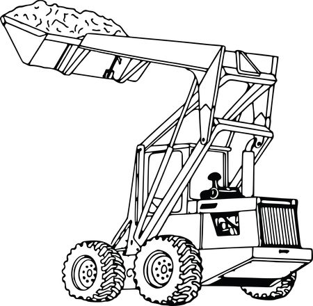 Free Clipart Of A tractor loader