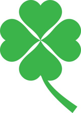 Free Clipart Of A St Paddy's Day 4 Leaf Clover Shamrock